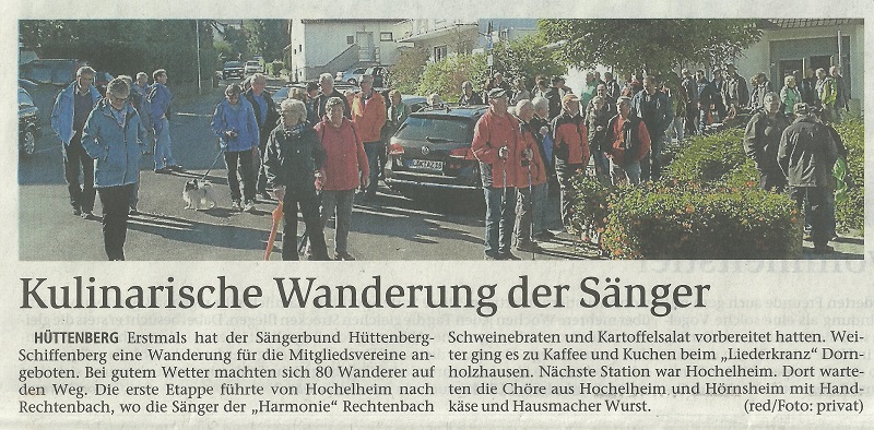 Saengerwanderung 2016